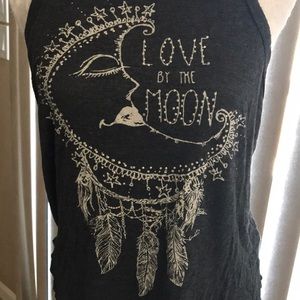 Gray graphic tank top